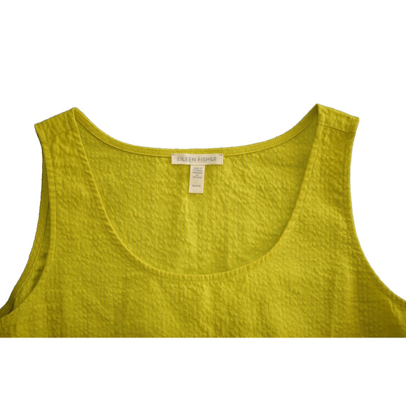 A7 Auth EILEEN FISHER Sunbeam Organic Cotton Ripple Tiered Calf Dress Sz PP $188 - Picture 4 of 5